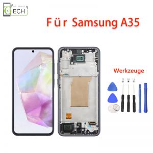 Für Samsung Galaxy A35 SM-A356B LCD Display (OLED) mit Rahmen + Werkzeuge