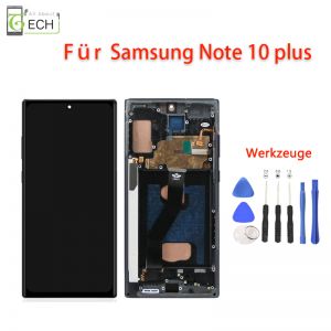 Für Samsung Note 10 Plus TFT LCD Display mit Rahmen Touchscreen 